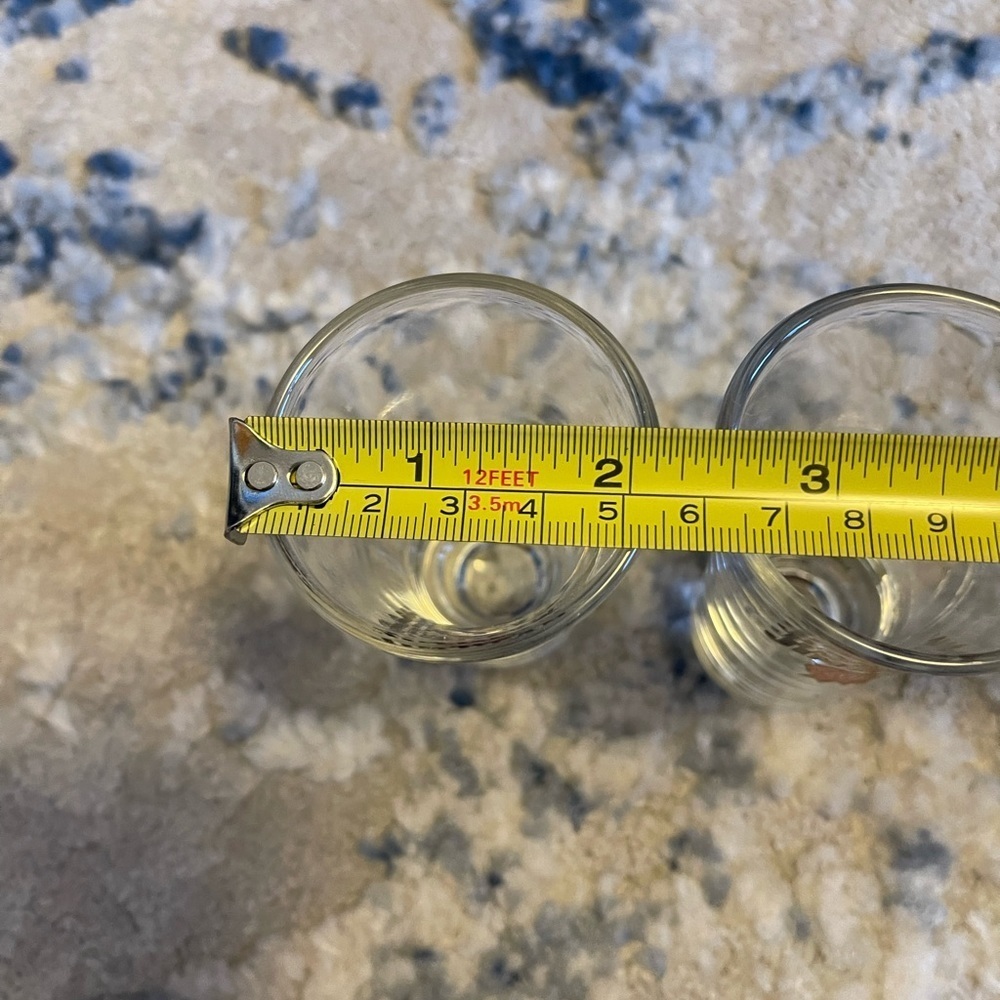 **BUNDLE 2 SETS for $10** Set of 2 Jim Beam Shot Glasses- 3.5 inch tall - Picture 3 of 6